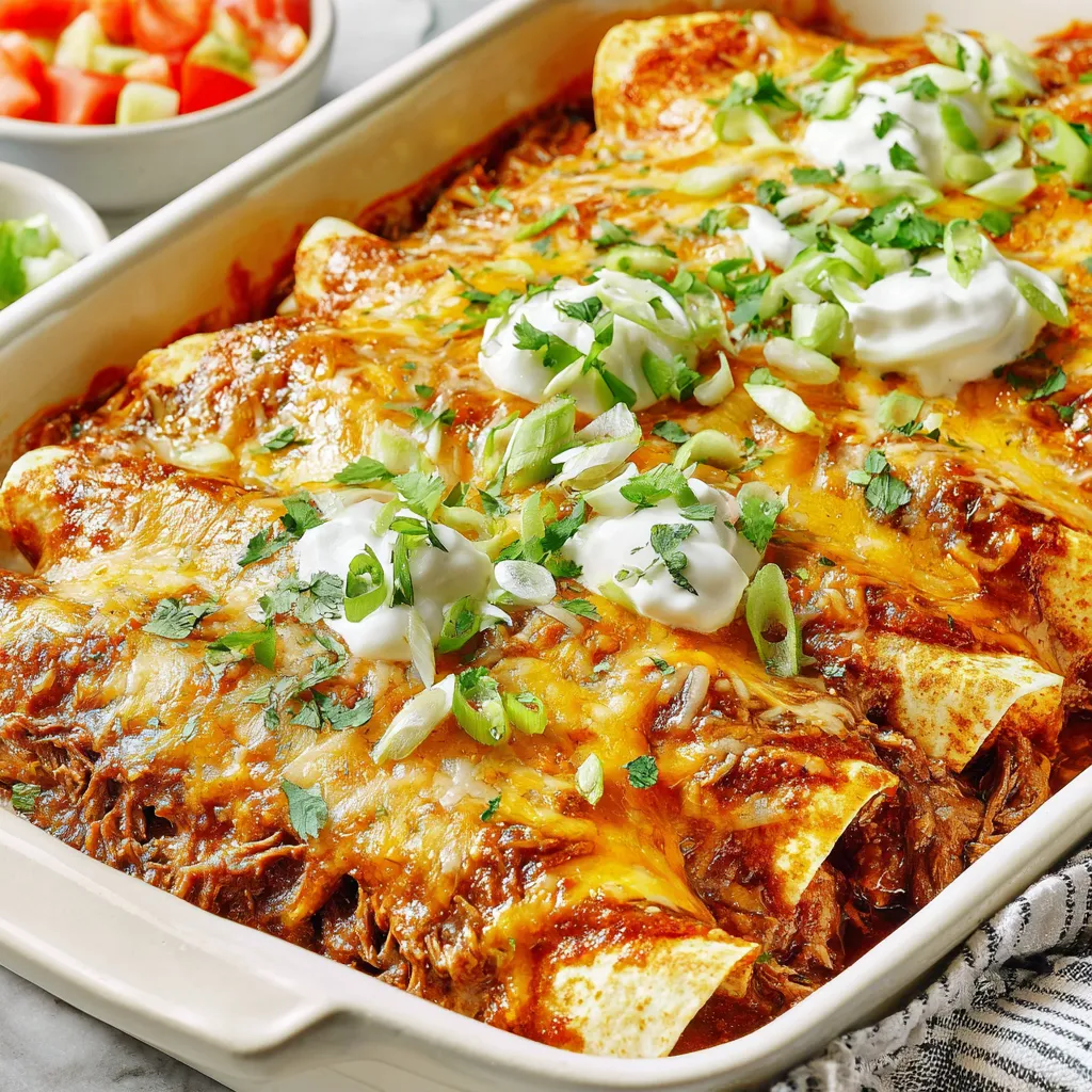 Gerollte Rindfleisch-Enchiladas