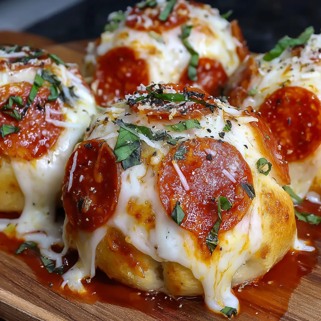 Käse Pepperoni Pizza Bällchen