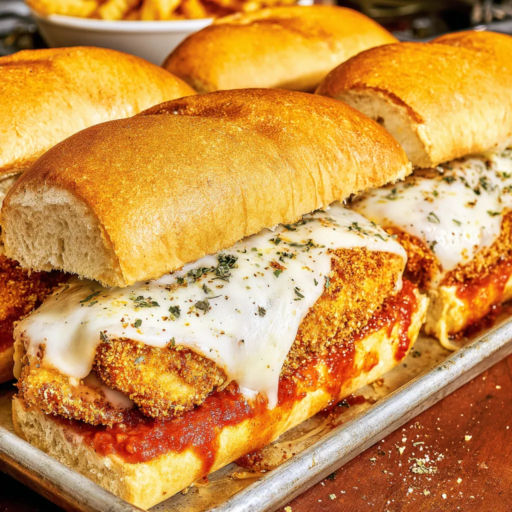 Parmesan Hähnchen Sandwiches