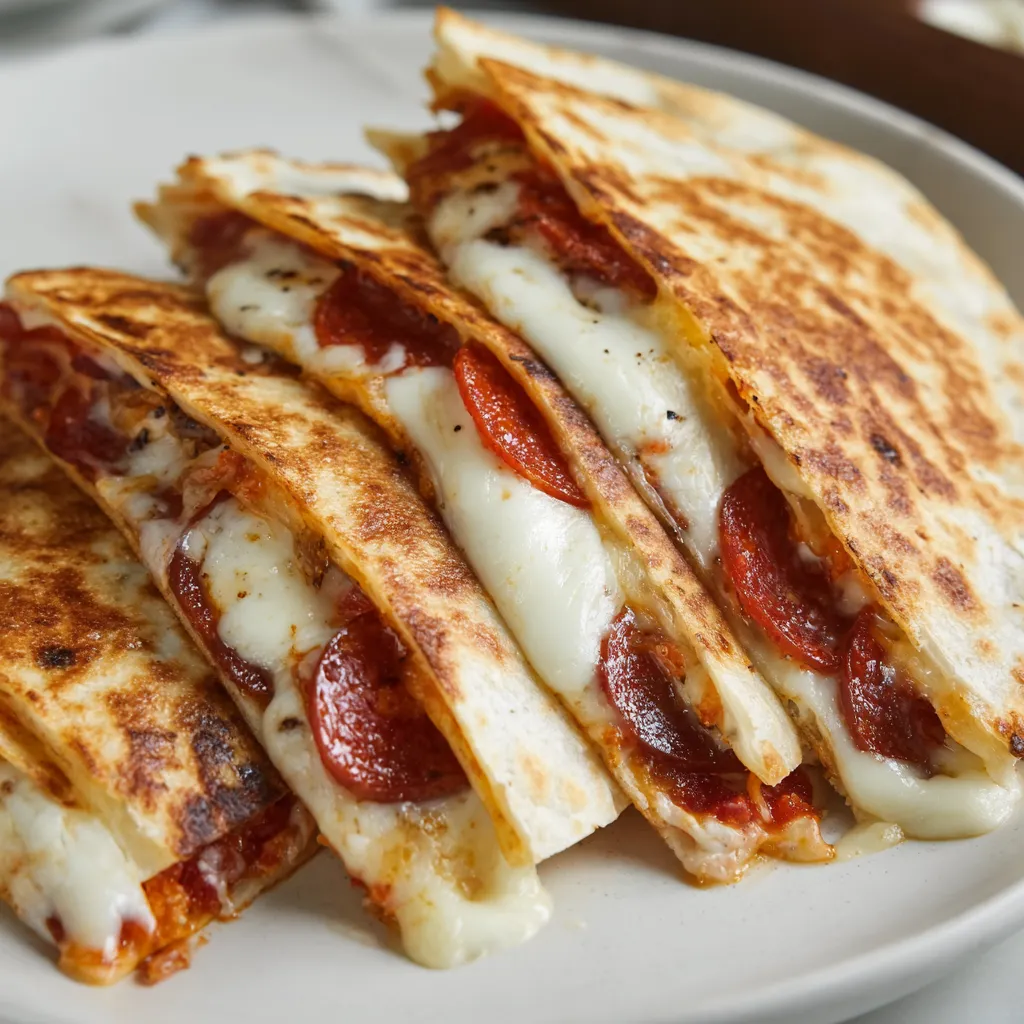 Superschnelle Pepperoni Quesadilla