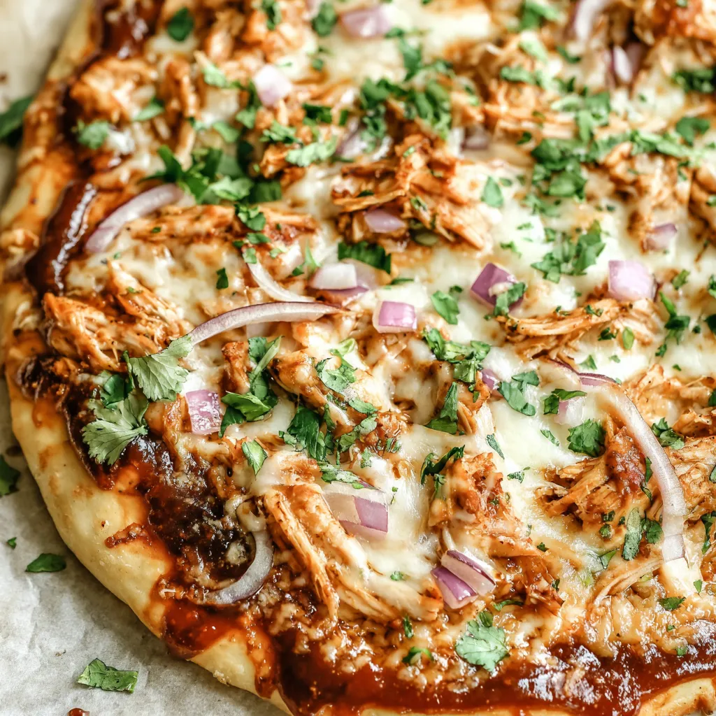 BBQ Hähnchenpizza