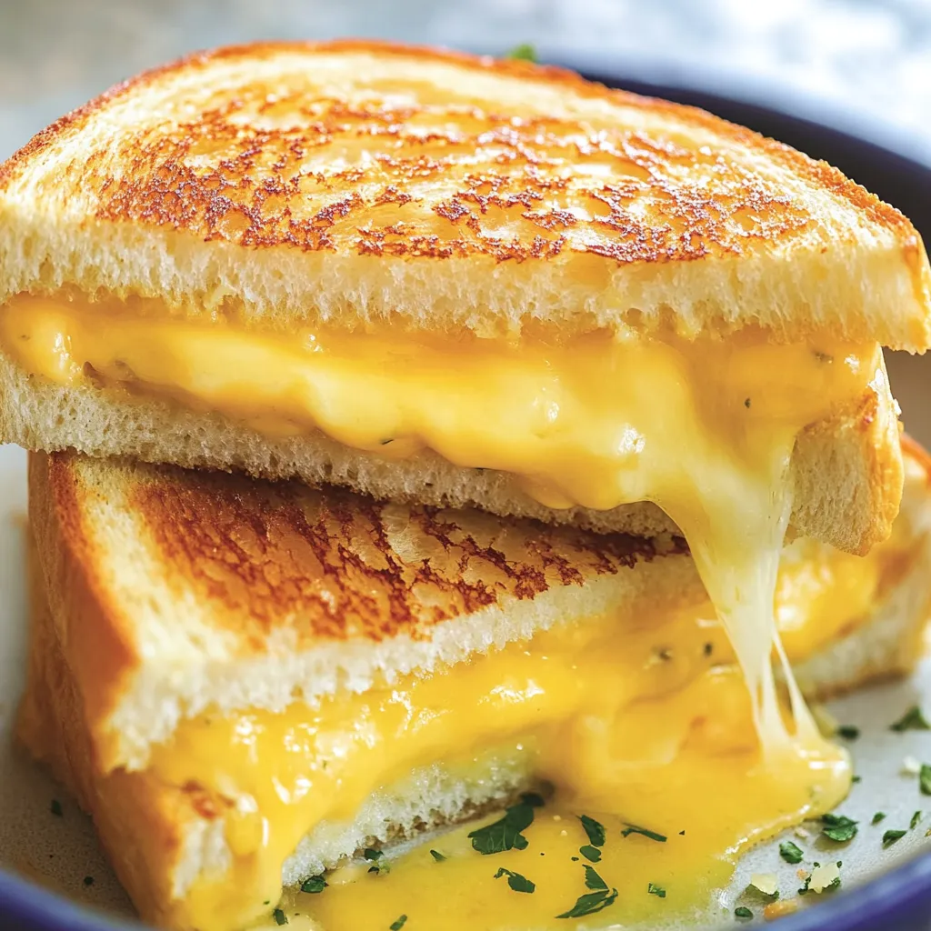 Knoblauchbrot Käsetoast Sandwiches