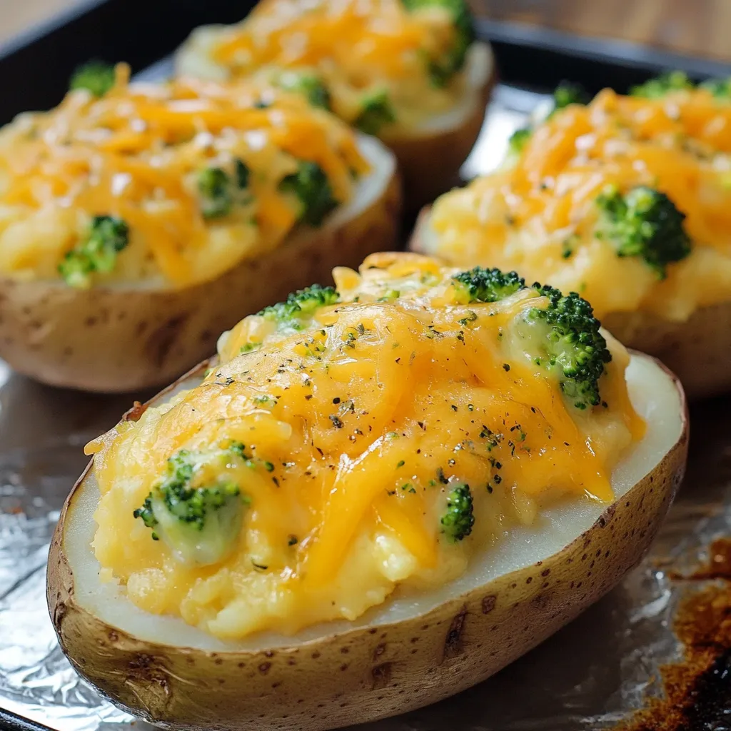Die besten Brokkoli Cheddar Kartoffeln