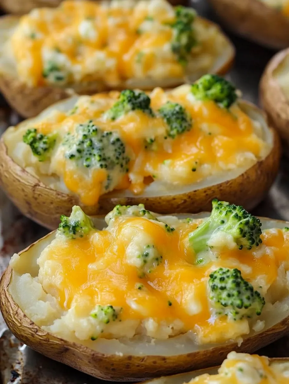 Bestes Brokkoli-Cheddar Ofenkartoffel Gericht