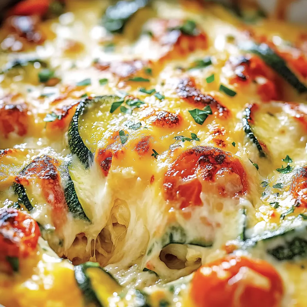 Einfache Ofen-Zucchini mit Käse