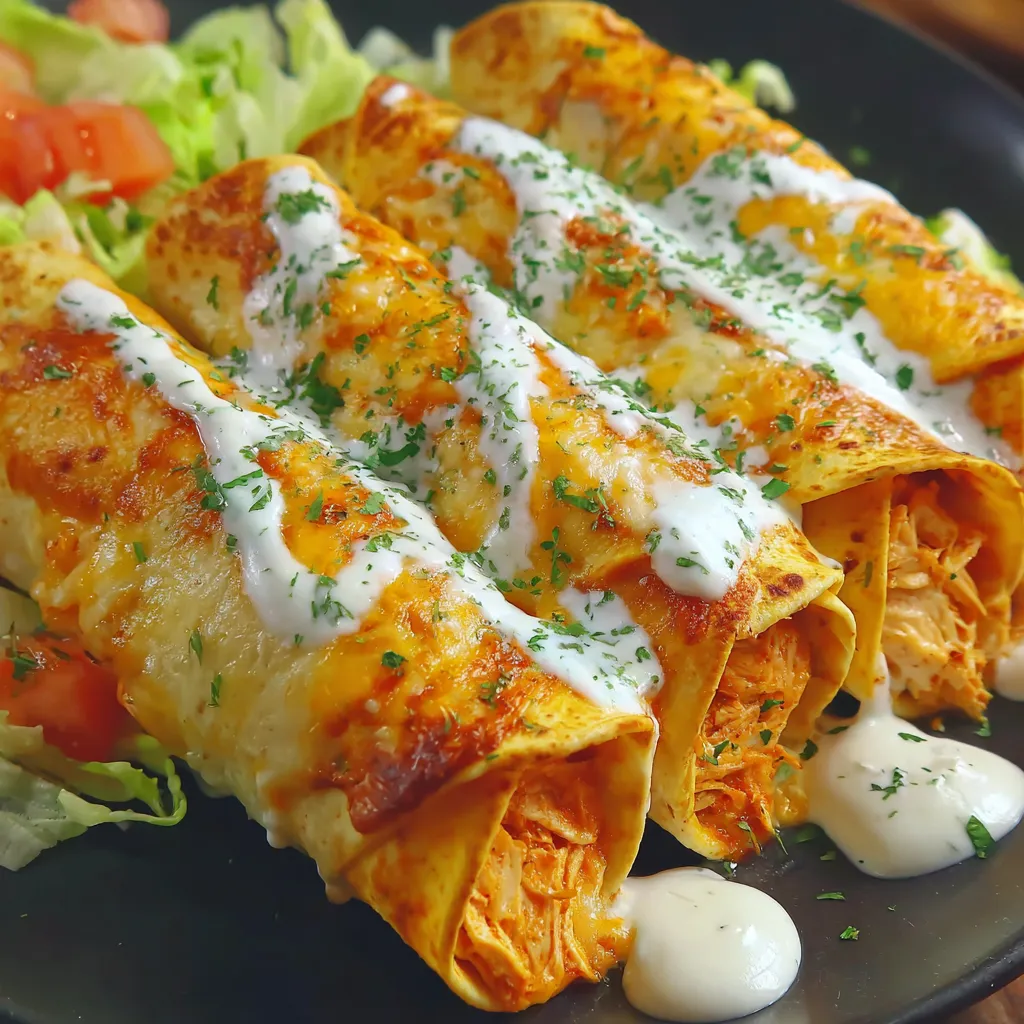 Gebratene Frischkäse Hähnchen Taquitos