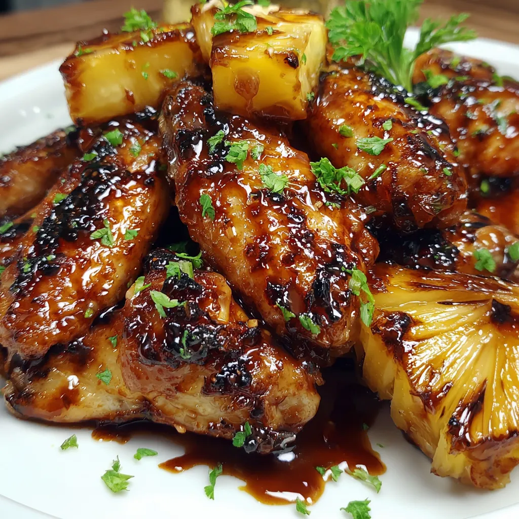 Ananas Hähnchenflügel