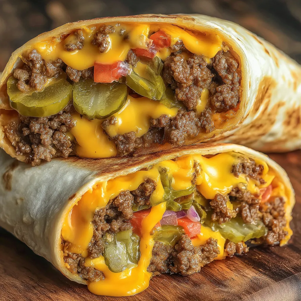 Cheeseburger Wraps aus der Heißluftfritteuse