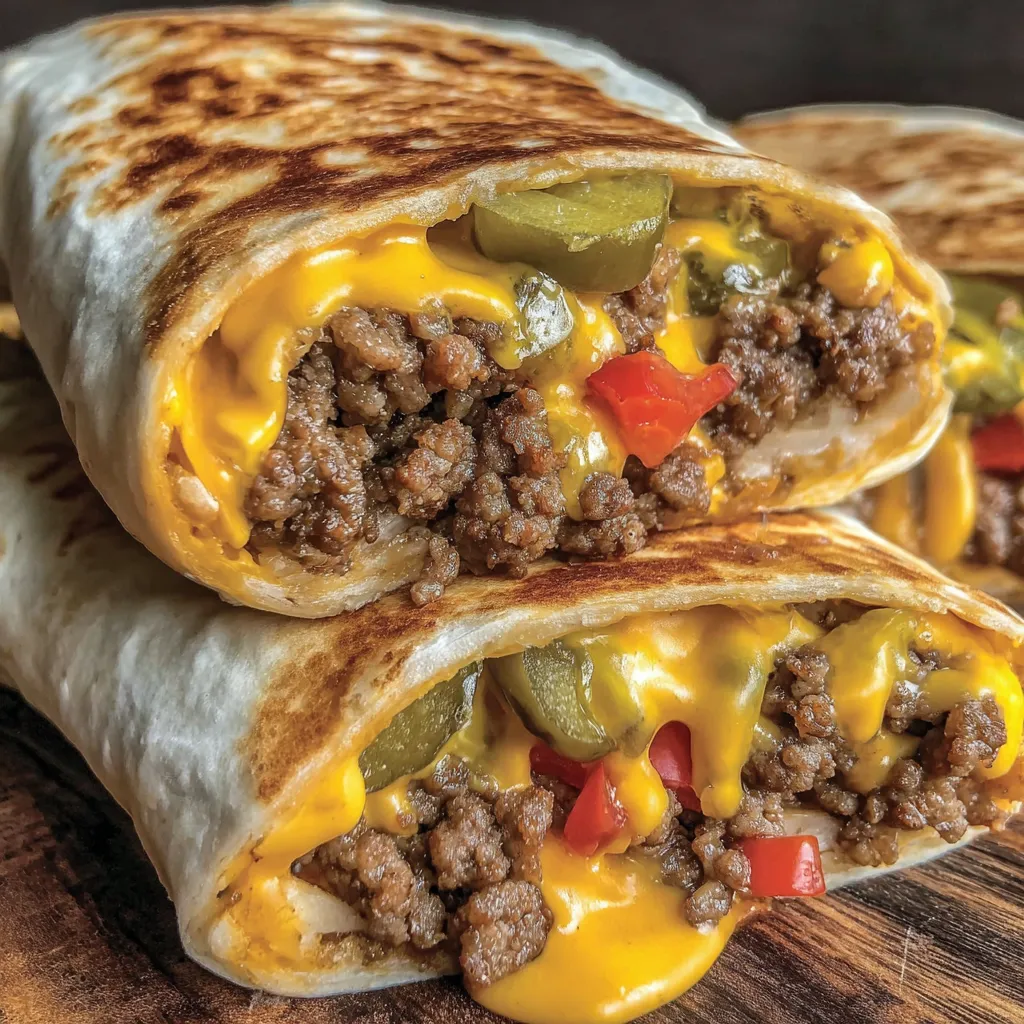 Cheeseburger Wraps aus der Heißluftfritteuse