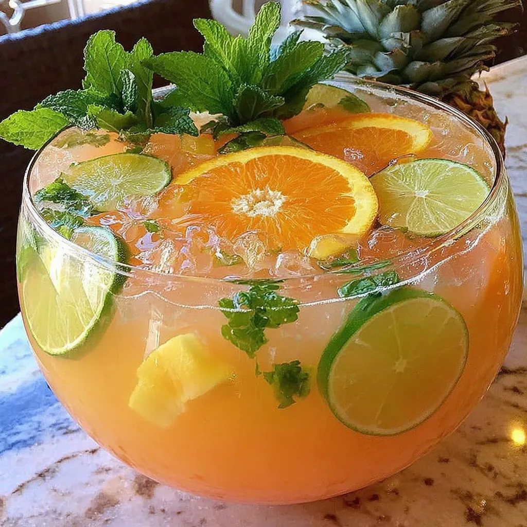 SOMMER TROPISCHER ANANAS ZITRONEN PUNSCH
