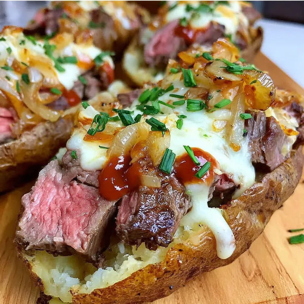 Philly Cheesesteak Ofenkartoffeln