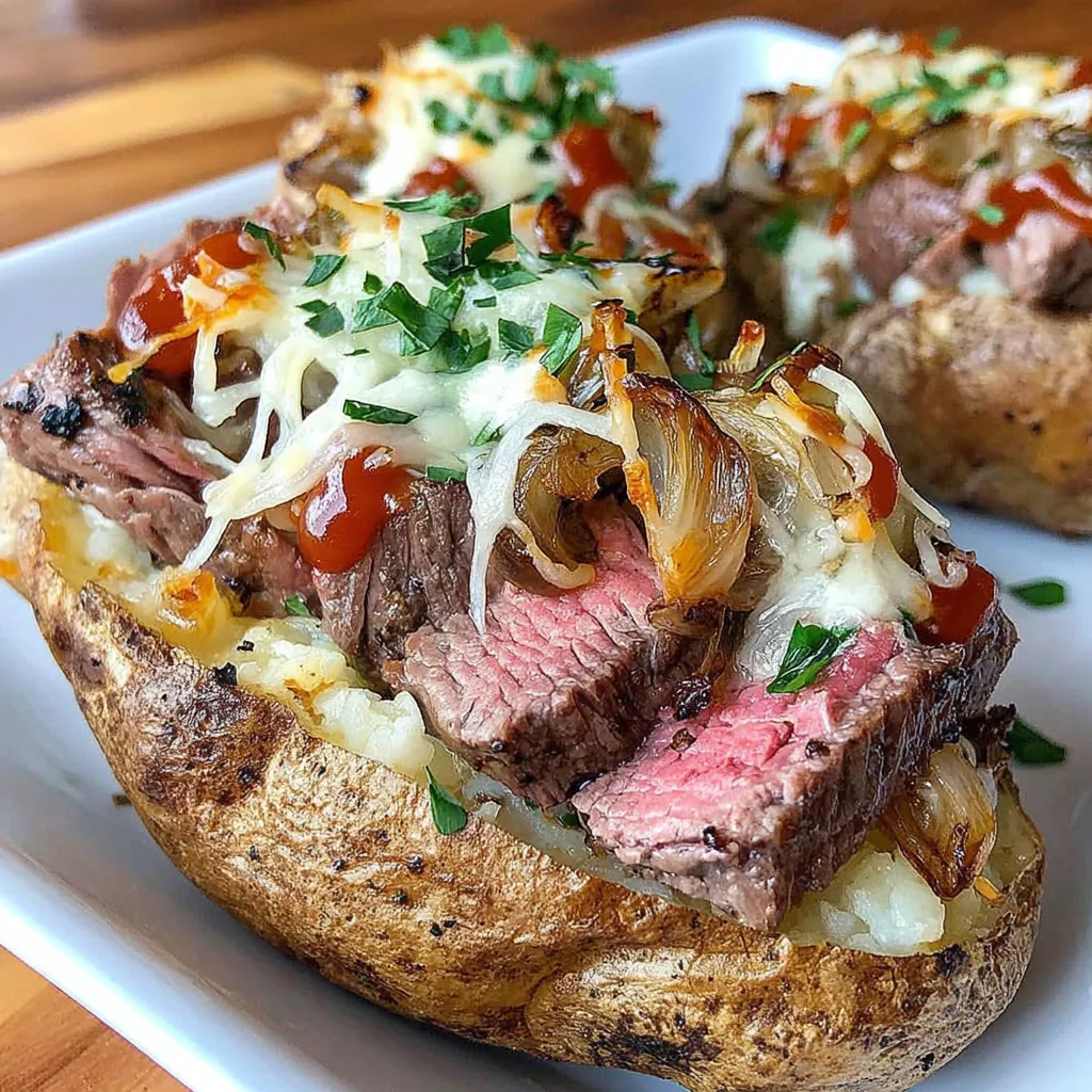 Philly Cheesesteak Ofenkartoffeln