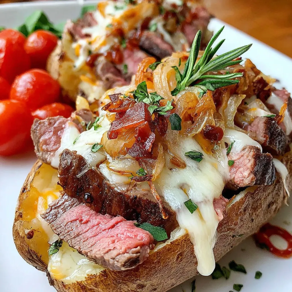 Philly Cheesesteak Ofenkartoffeln
