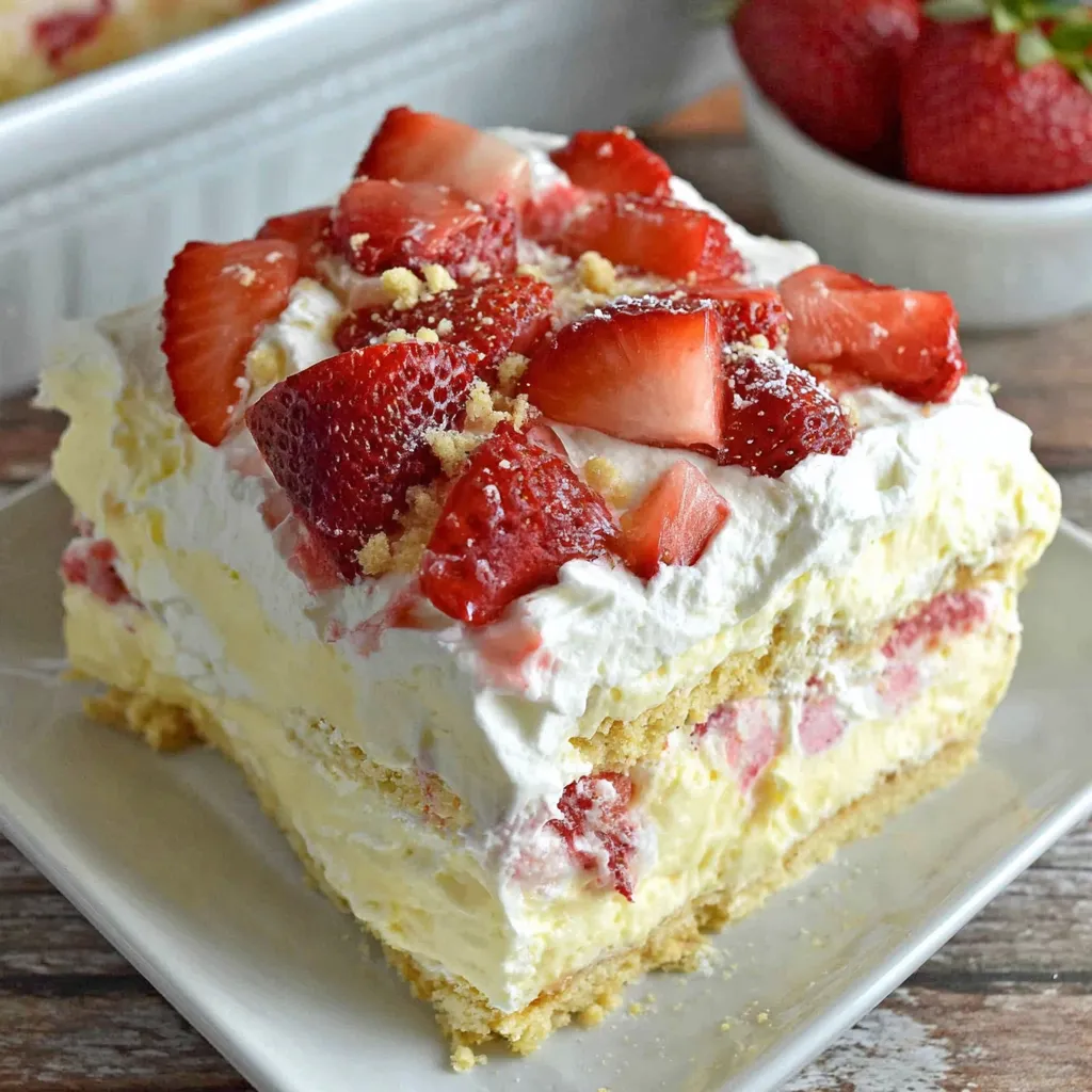 Erdbeer Eisschichtkuchen