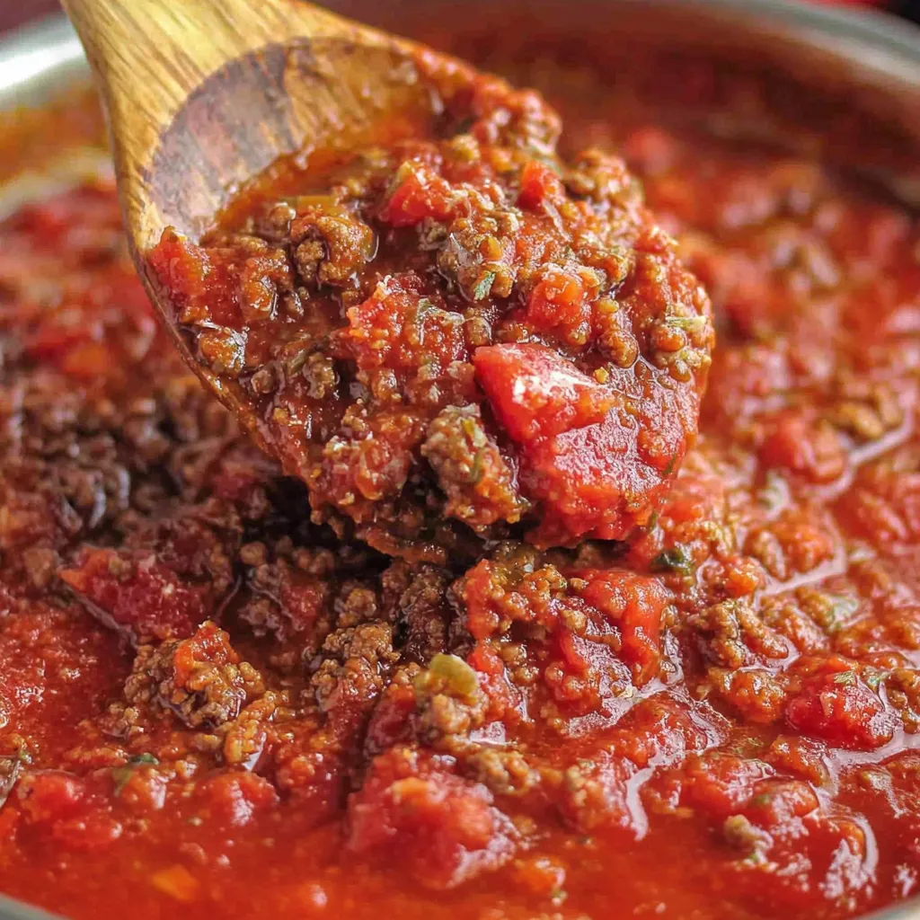 Fleischige Pasta-Sauce