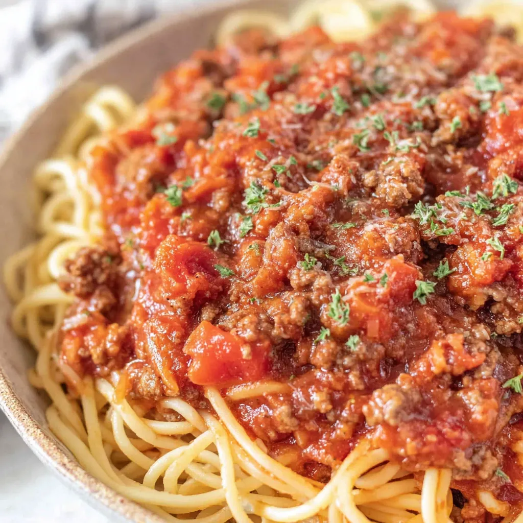 Fleischige Pasta-Sauce