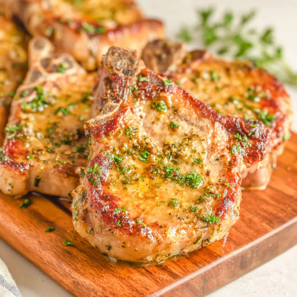 Überbackene Ranch-Butter-Schweinekoteletts