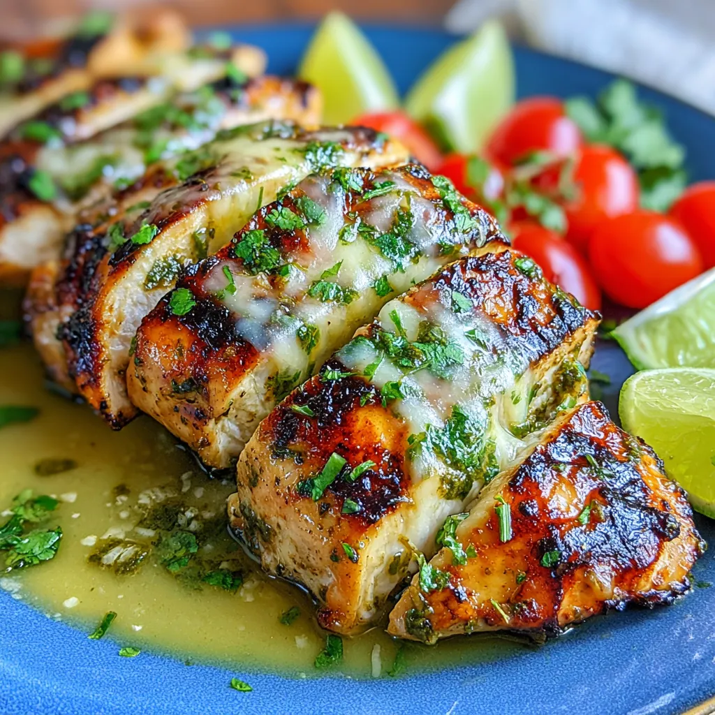 Gegrilltes Hähnchen mit Salsa Verde und Pepper Jack