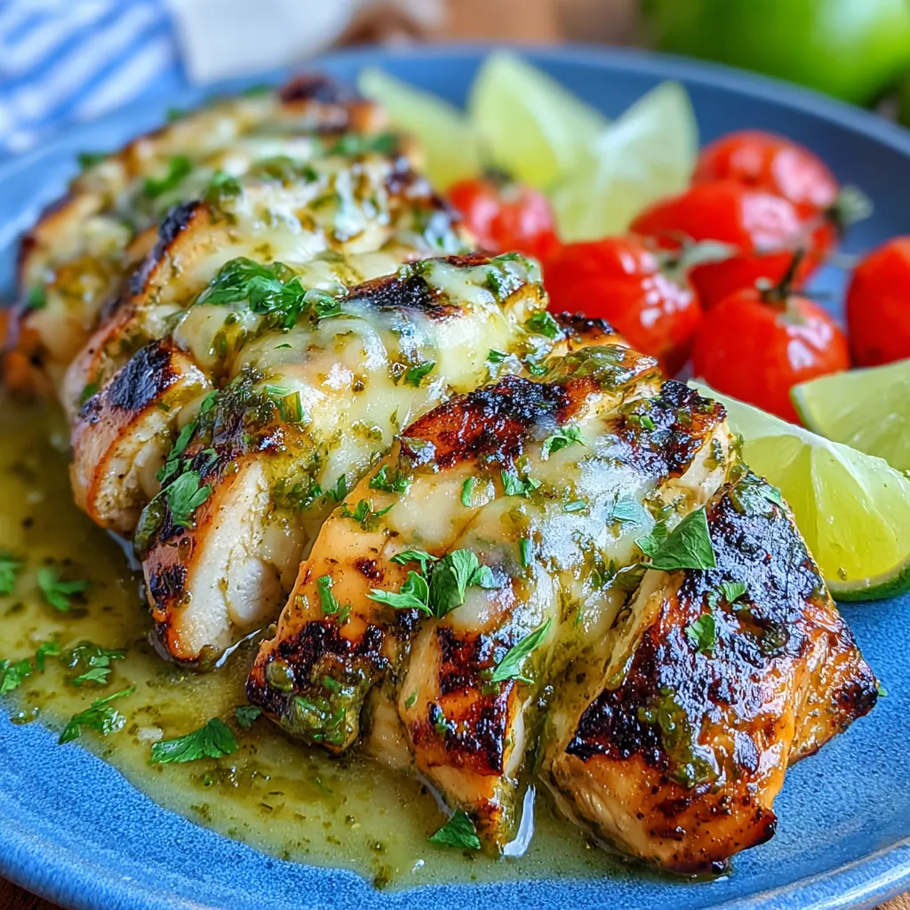 Gegrilltes Salsa Verde Hähnchen mit Pepper Jack