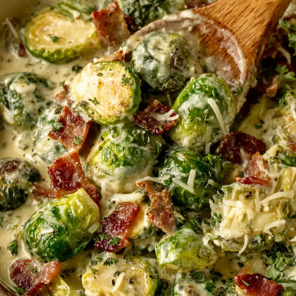 Rahm-Rosenkohl mit Bacon