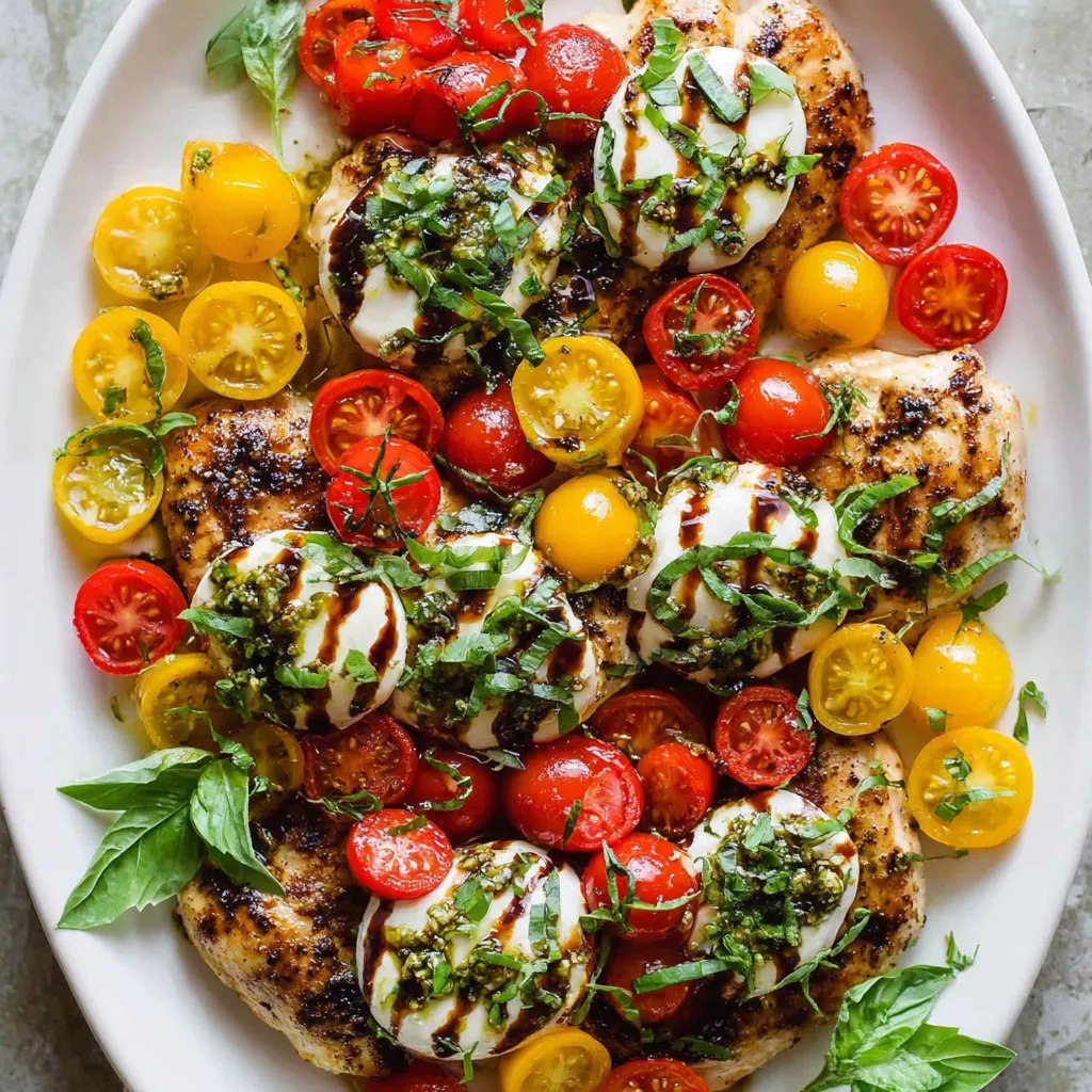 Huhn Caprese Gericht