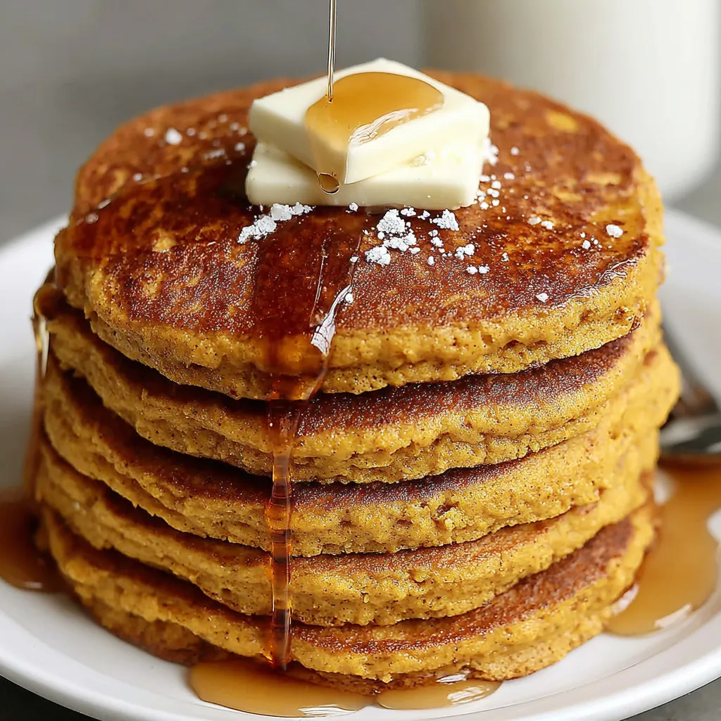 Einfache vegane Kürbis-Pfannkuchen