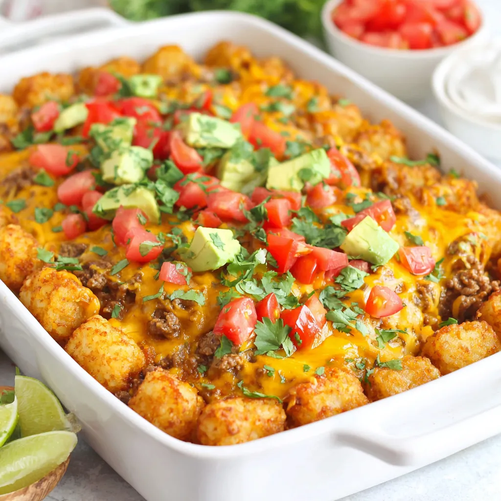 Schneller Taco-Tater-Tot-Auflauf