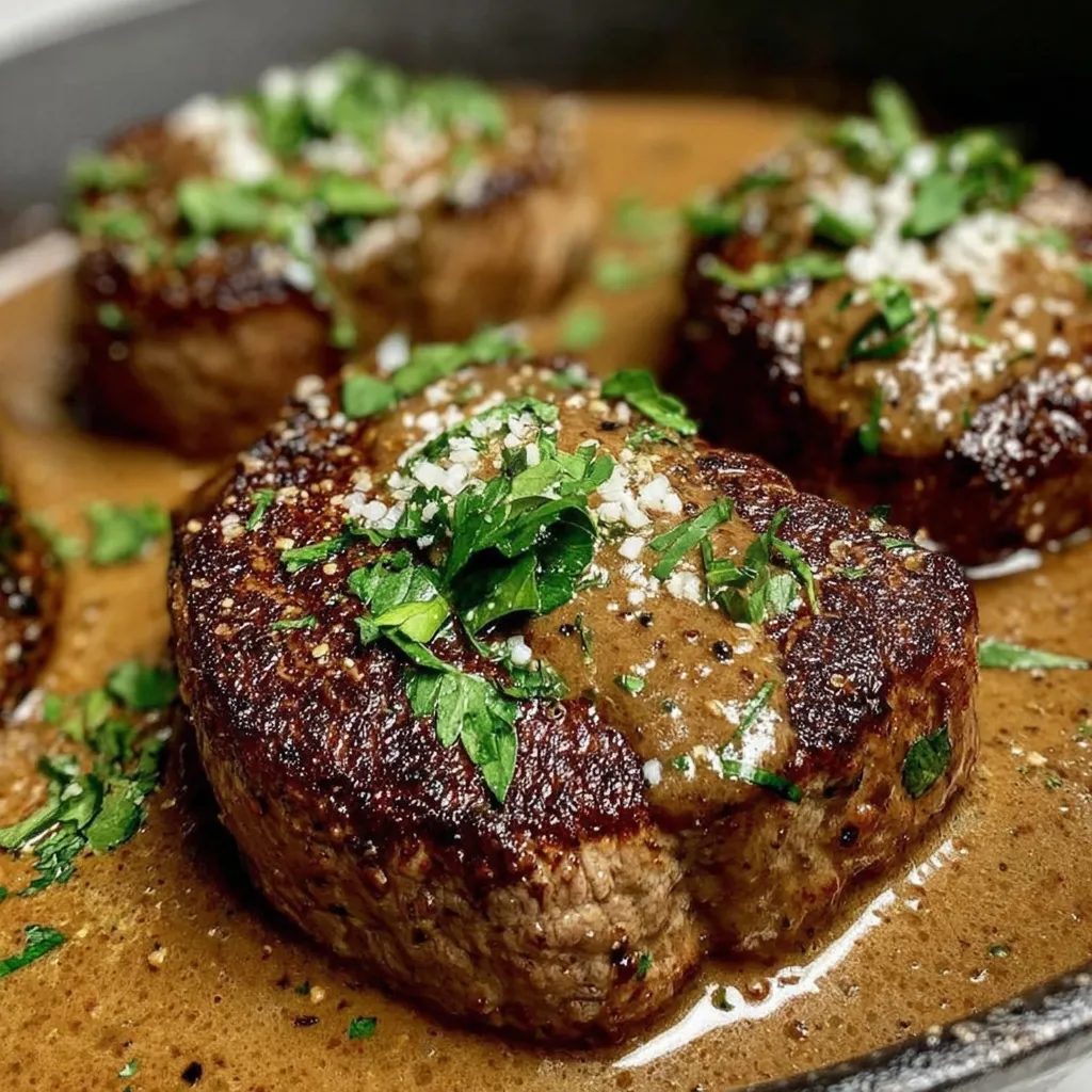 Ein Bild von Hausgemachten Pfeffersteaksoßen in einem Topf.