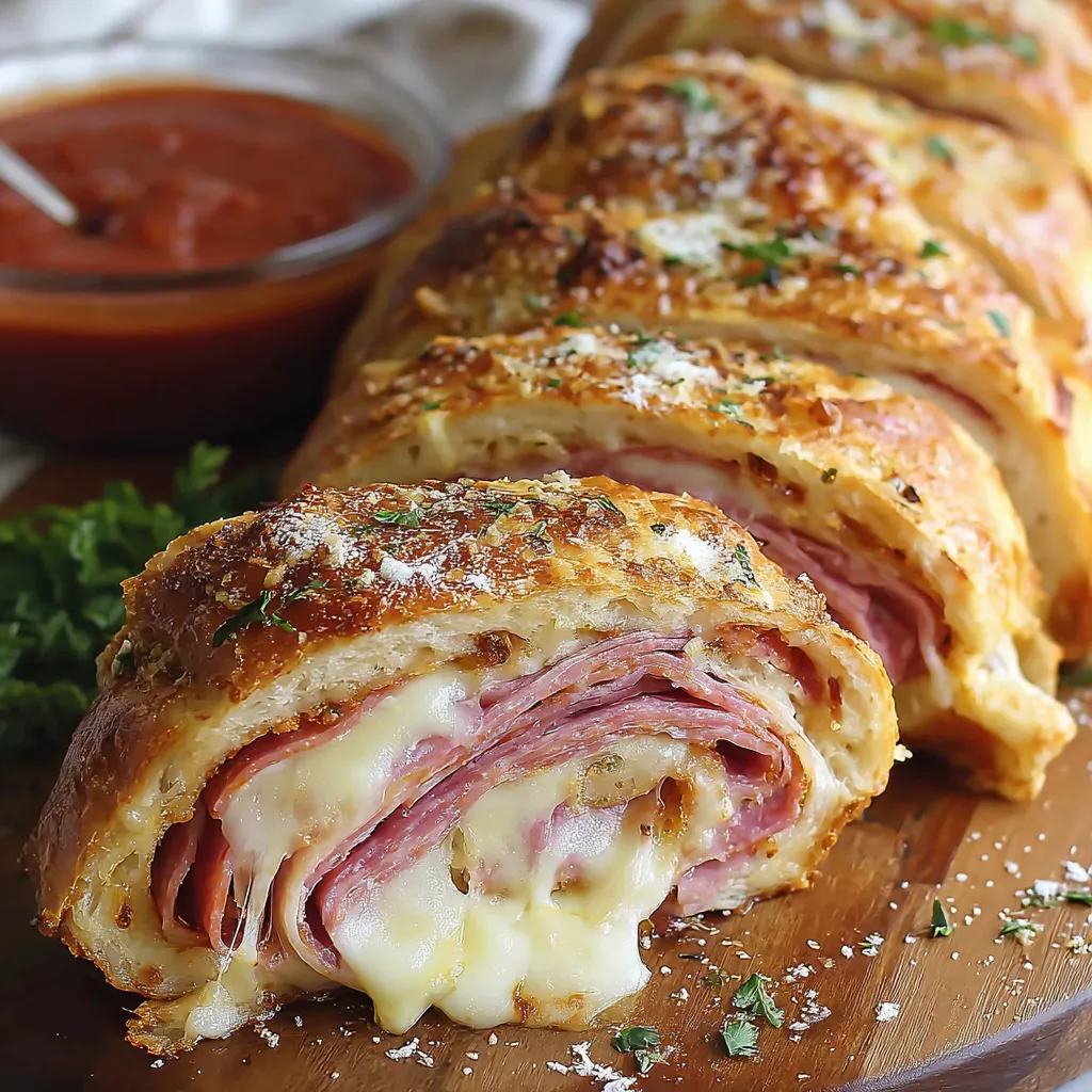 Italienisches Stromboli Gefülltes Brot