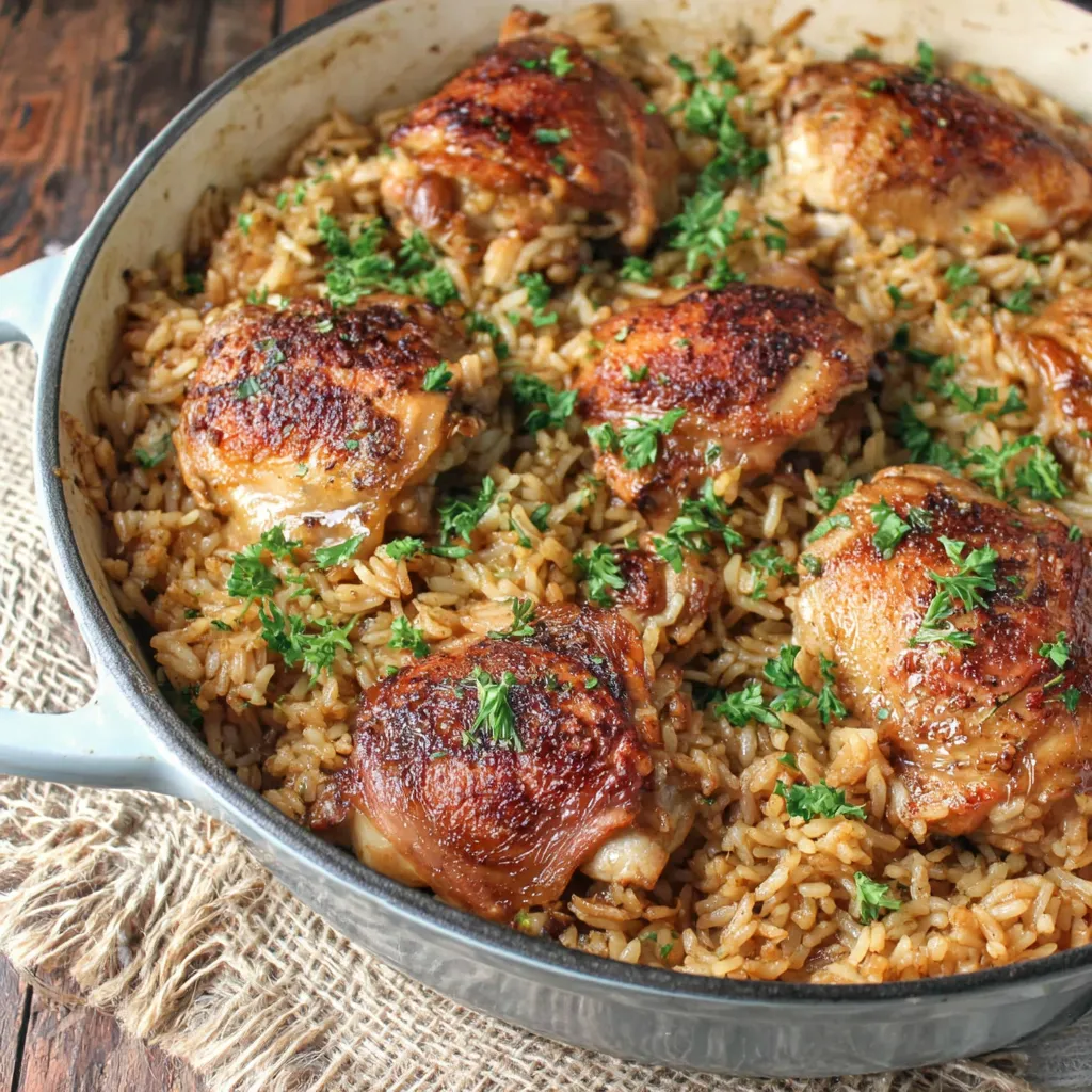 Paprika Hähnchen mit Reis