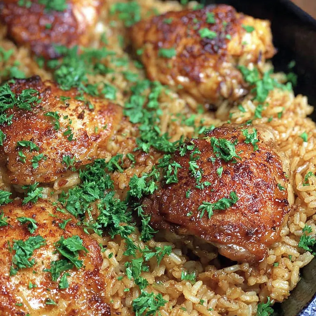 Paprika Hähnchen mit Reis