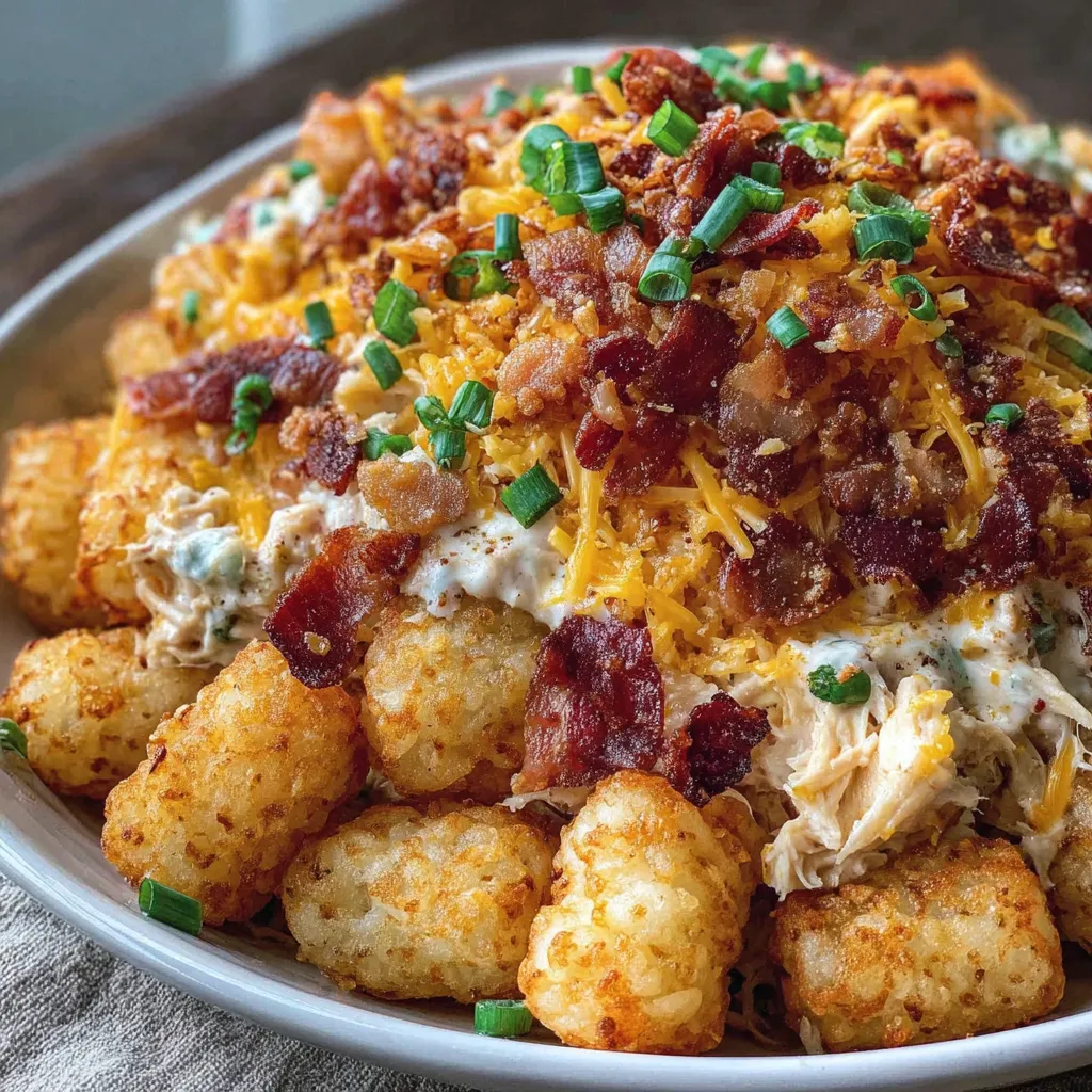 Zutaten für Huhn Speck Ranch Kartoffeltaler Auflauf