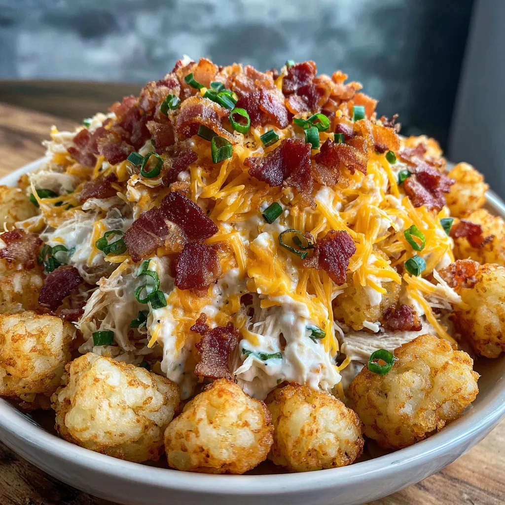 CHICKEN BACON RANCH TATER TOT CASSEROLE Zutaten :