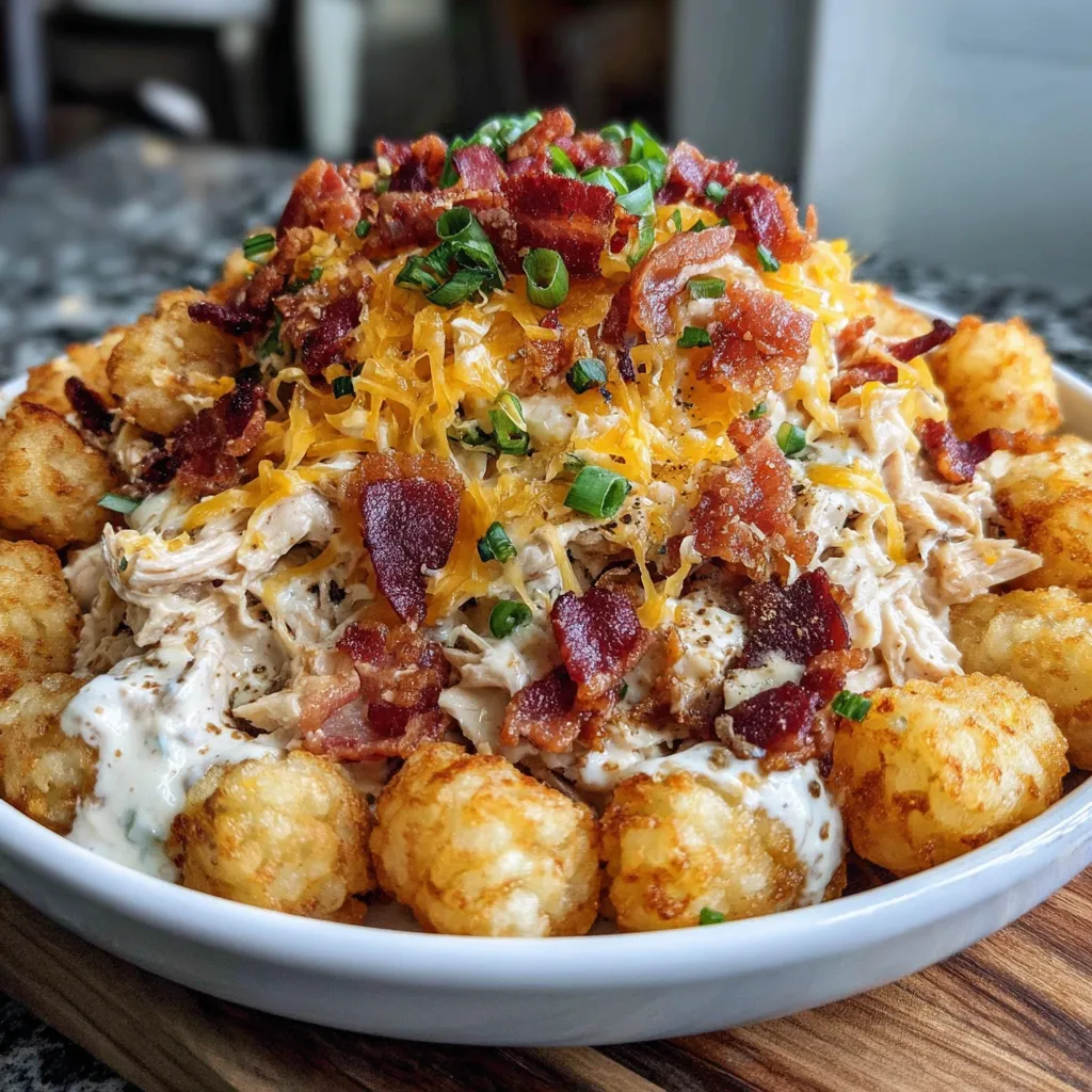 CHICKEN BACON RANCH TATER TOT CASSEROLE Zutaten :