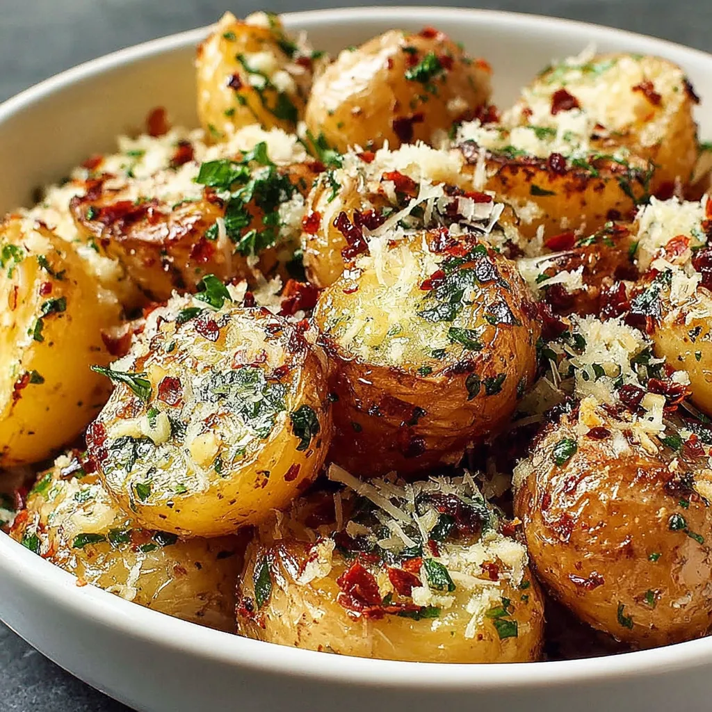 Knusprige Knoblauch-Butter-Parmesan-Kartoffeln