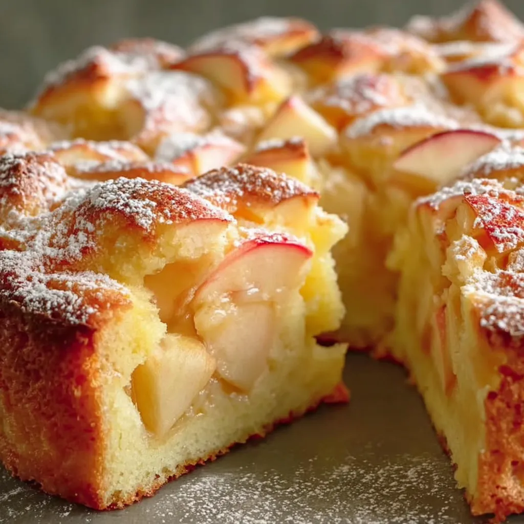 Ein Schneller Apfelkuchen mit nur 3 Äpfeln – in 10 Minuten bereit für den Ofen!
