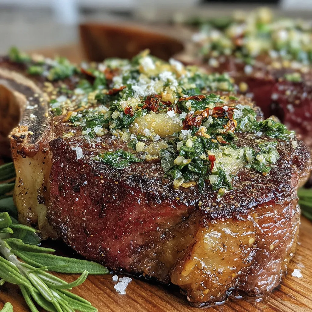 Scharfes Knoblauch-Tomahawk – Perfekt Rückwärts Gegrillt