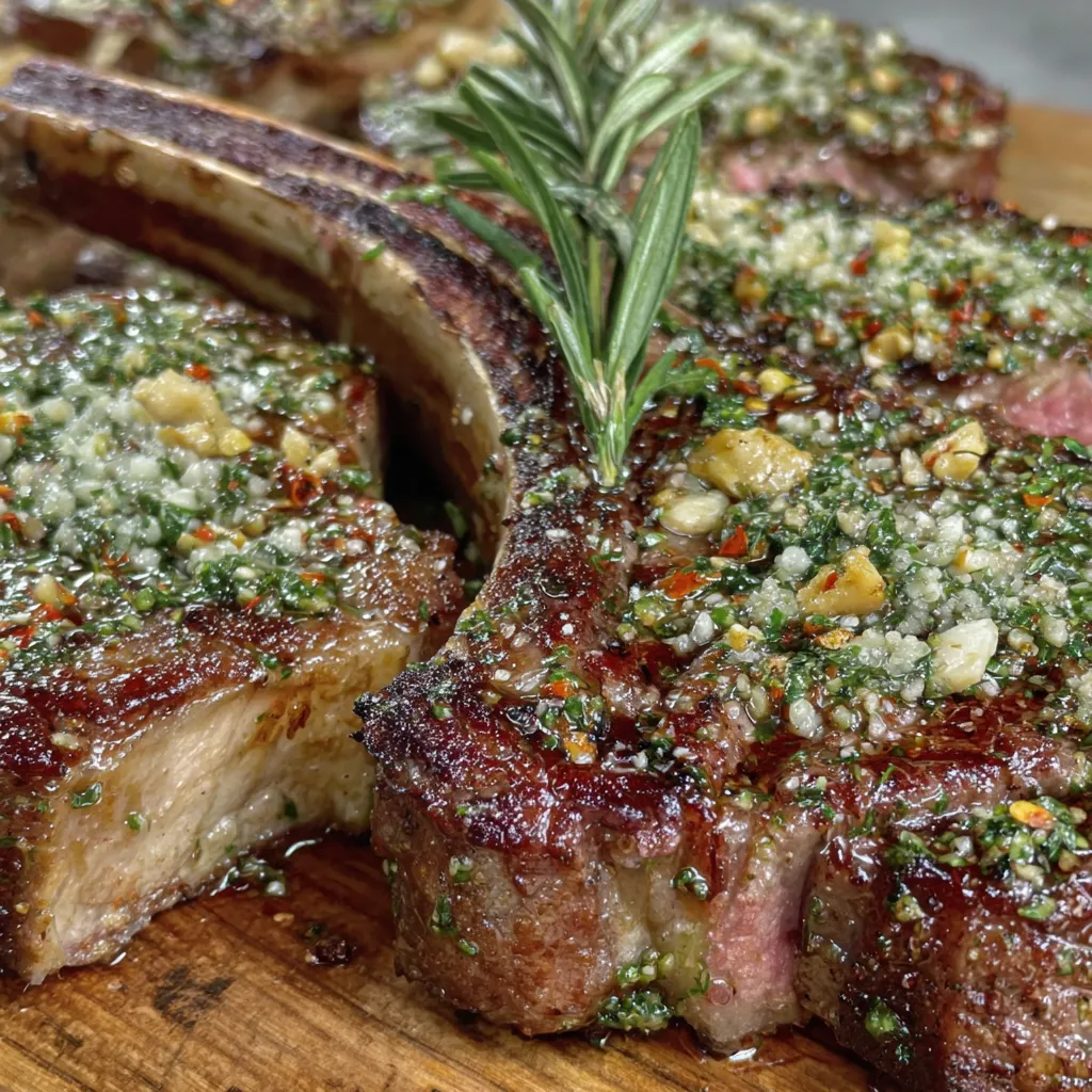 Scharfes Knoblauch-Tomahawk – Perfekt Rückwärts Gegrillt