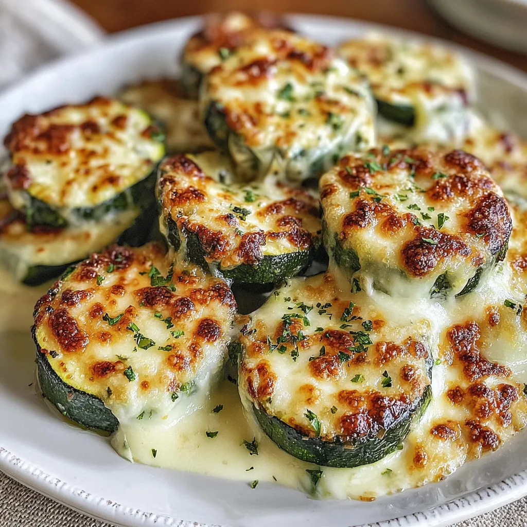 Käsige überbackene Zucchini
