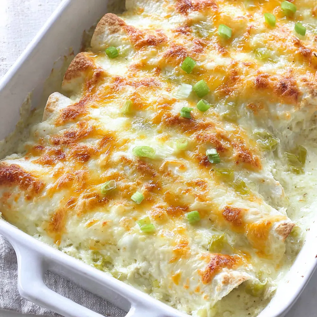 Weiße Hähnchen-Enchiladas