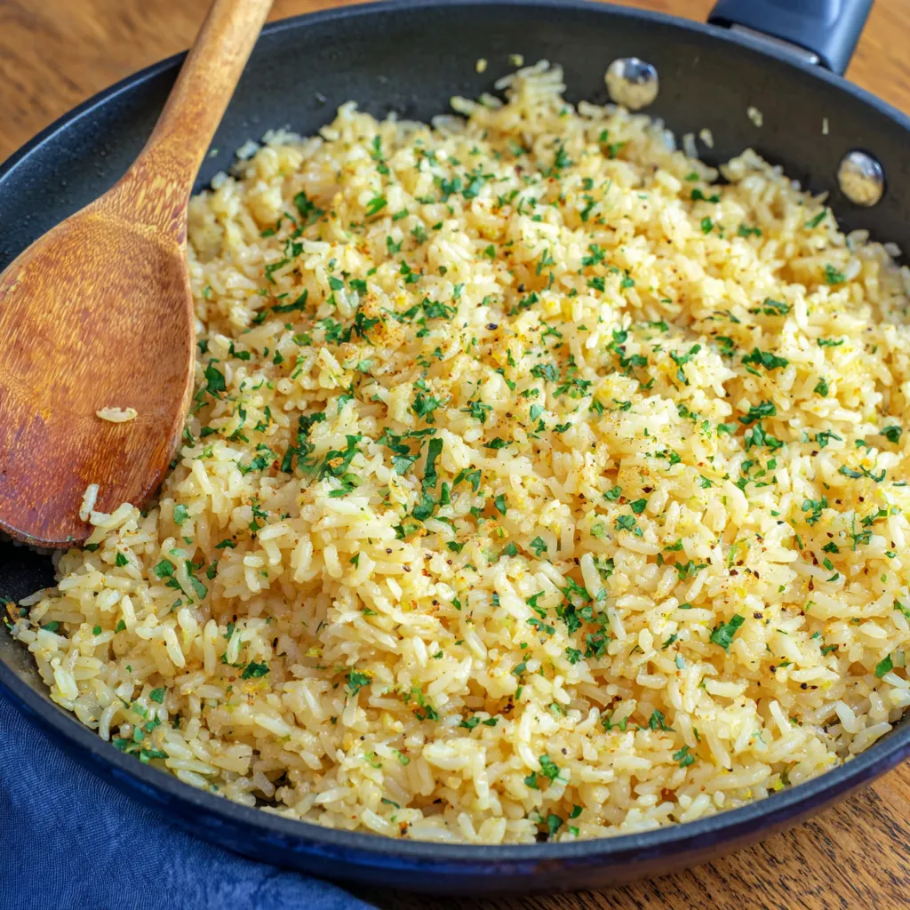 Knoblauch Butter Reis