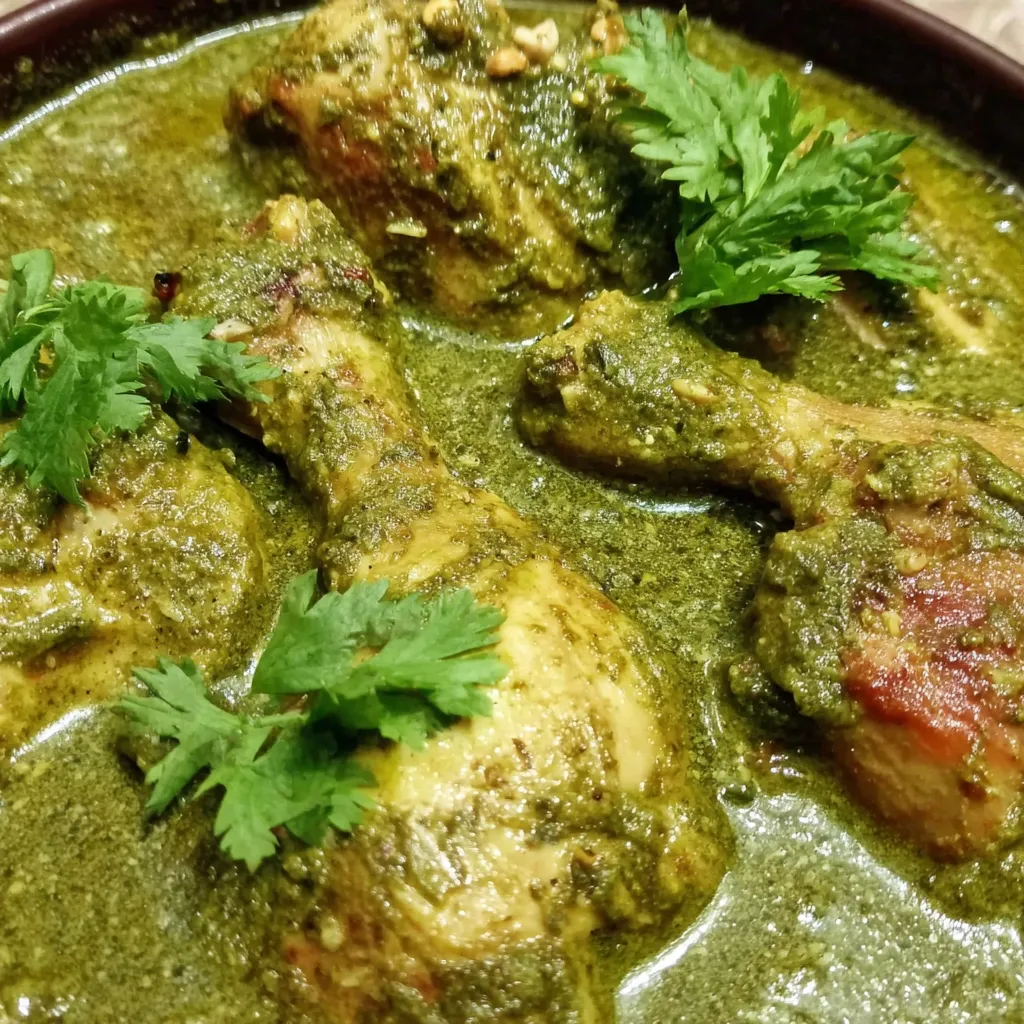 Hyderabadi Green Chicken