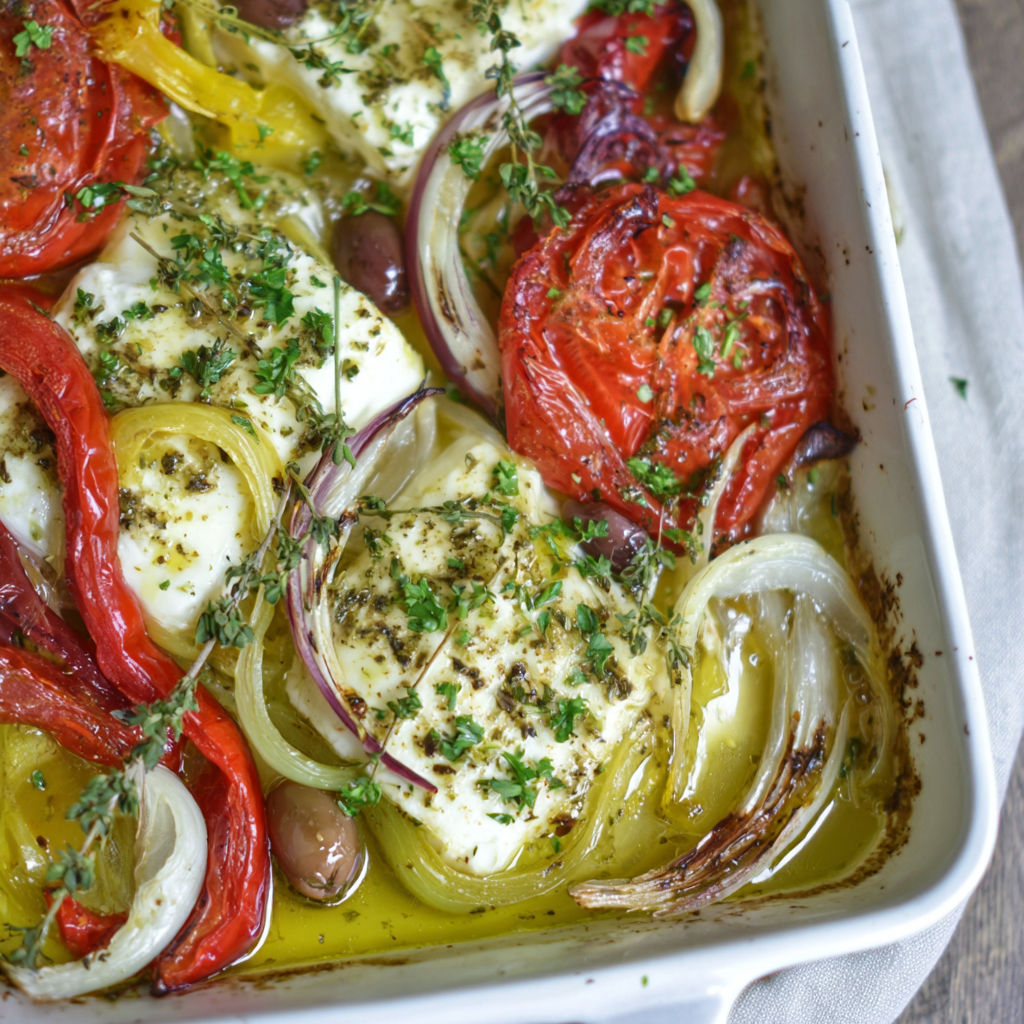 A dish of cheese and tomatoes.