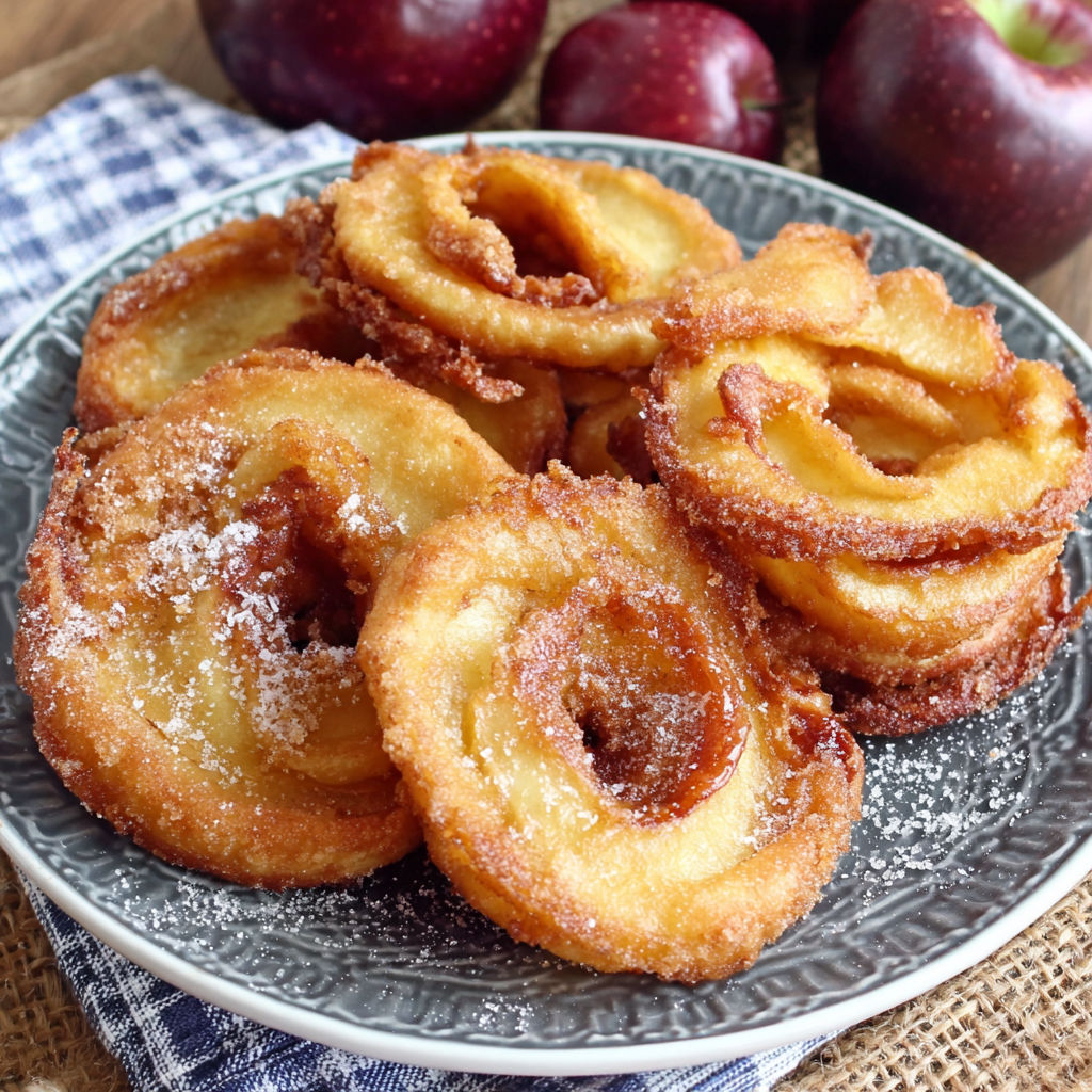 A plate of fried dough with sugar on it.