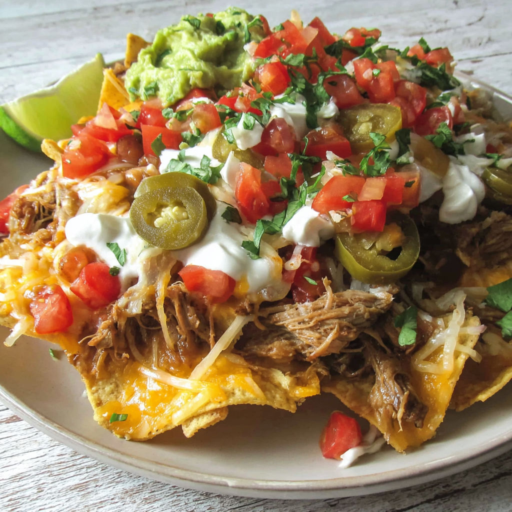 A plate of food with a variety of toppings.