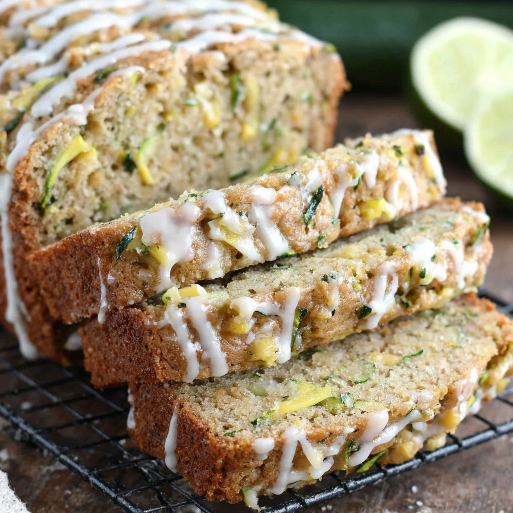 A slice of bread with white icing and green vegetables.