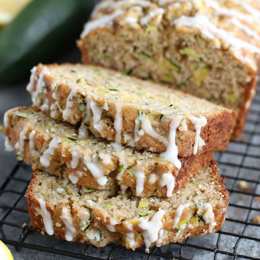 A slice of bread with white icing and green vegetables on top.