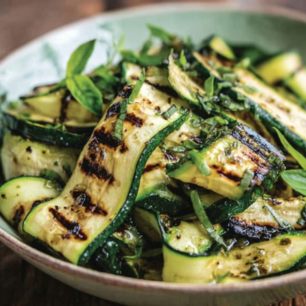 A bowl of food with a green vegetable.