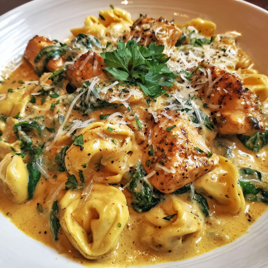 A plate of food with chicken and pasta.