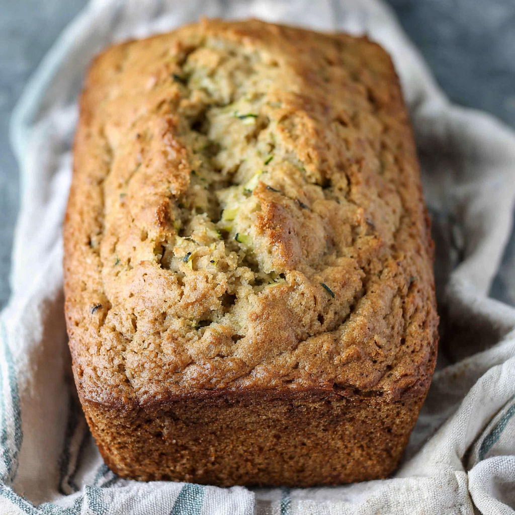 A loaf of zucchini bread.